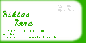 miklos kara business card